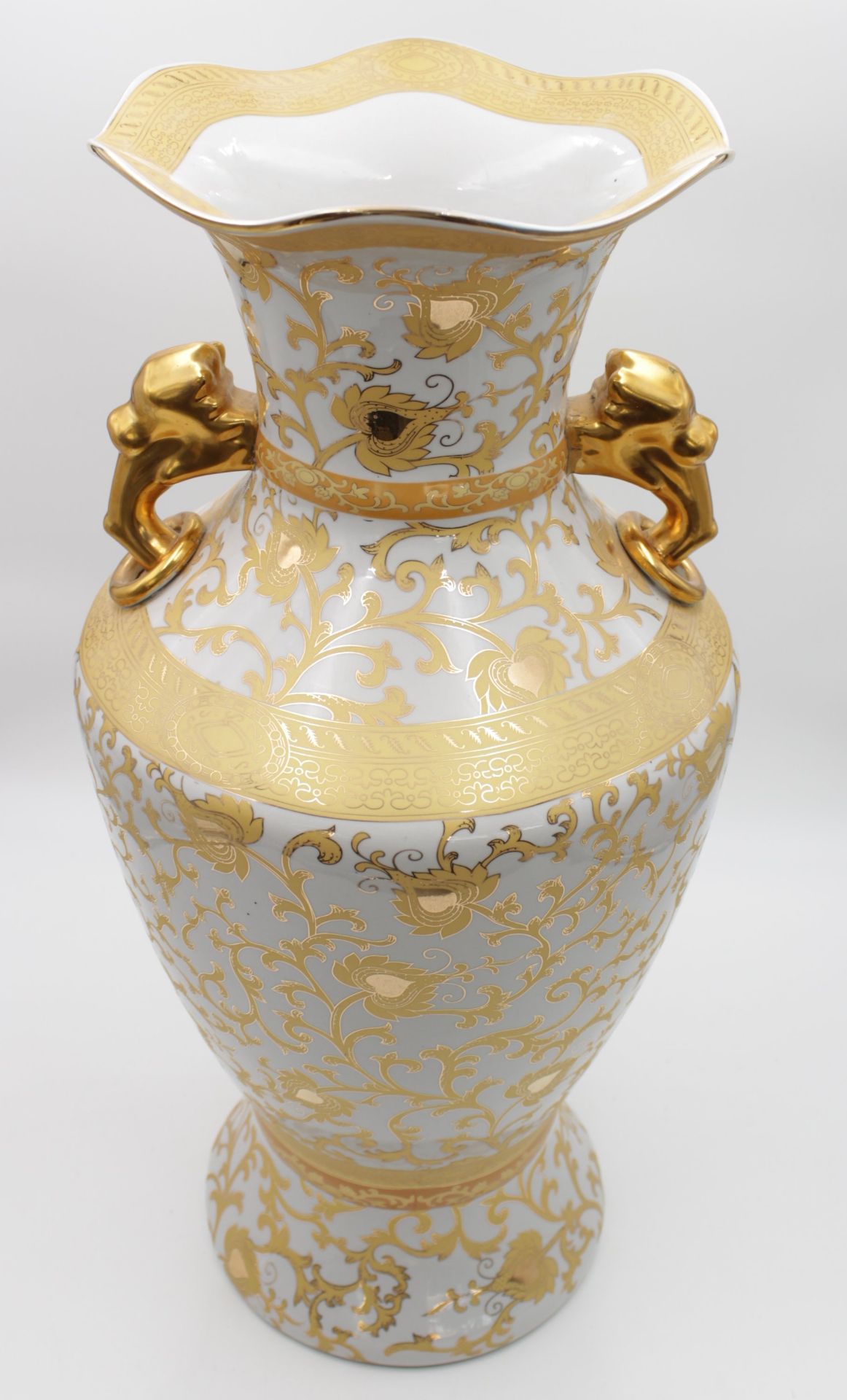 Bodenvase, aufwendiges Golddekor, gemarkt "Crown", H-60cm. - Bild 2 aus 6