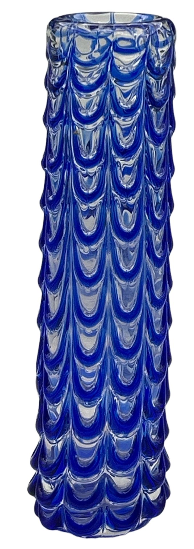 hohe Murano Vase, wohl Fratelli Toso ?, H-28 cm