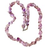 Amethyst Halskette, L-46 cm, 44,3 gr.