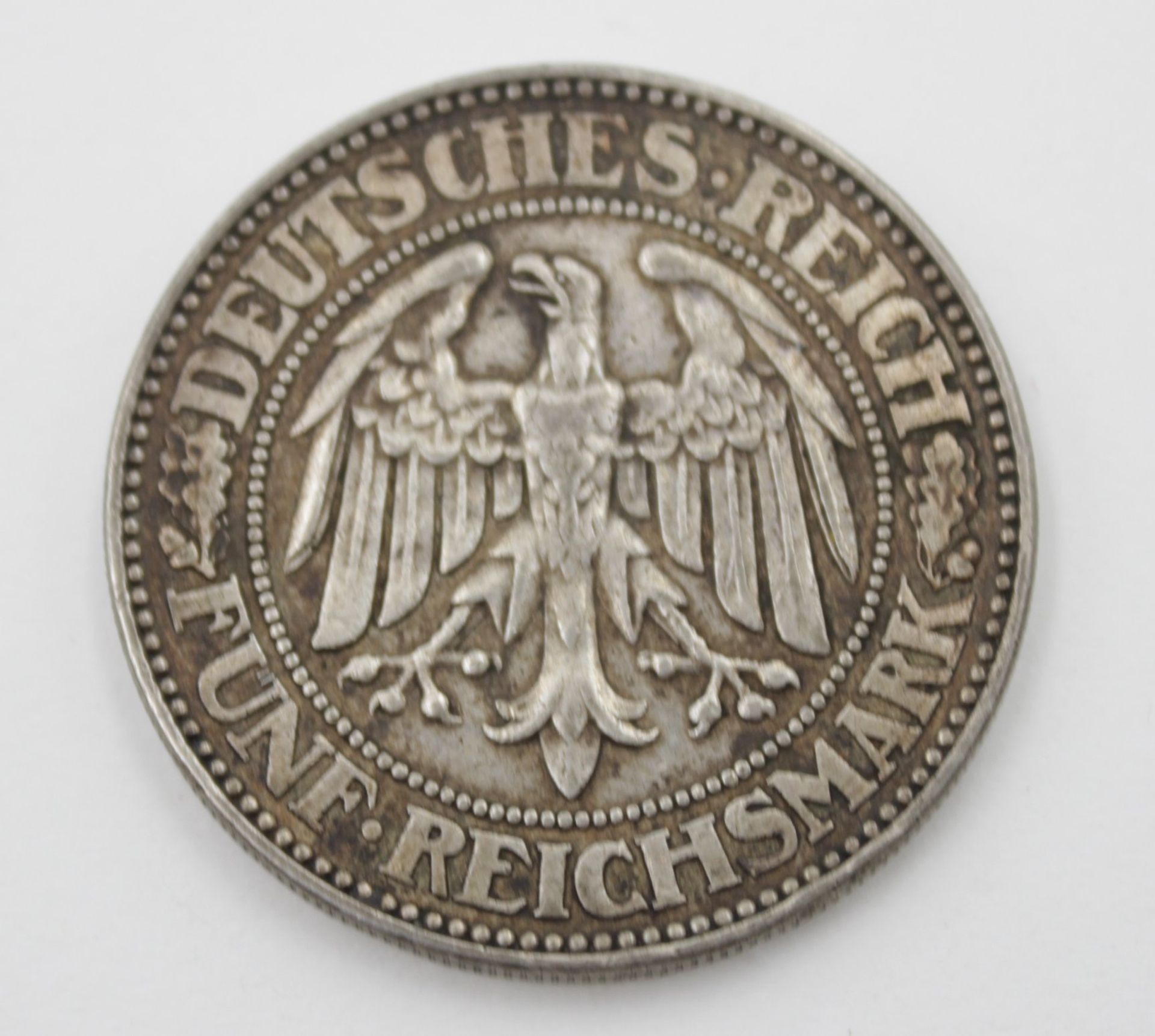 Fünf Reichsmark, 1927, A, 24,9gr., D-3,6cm