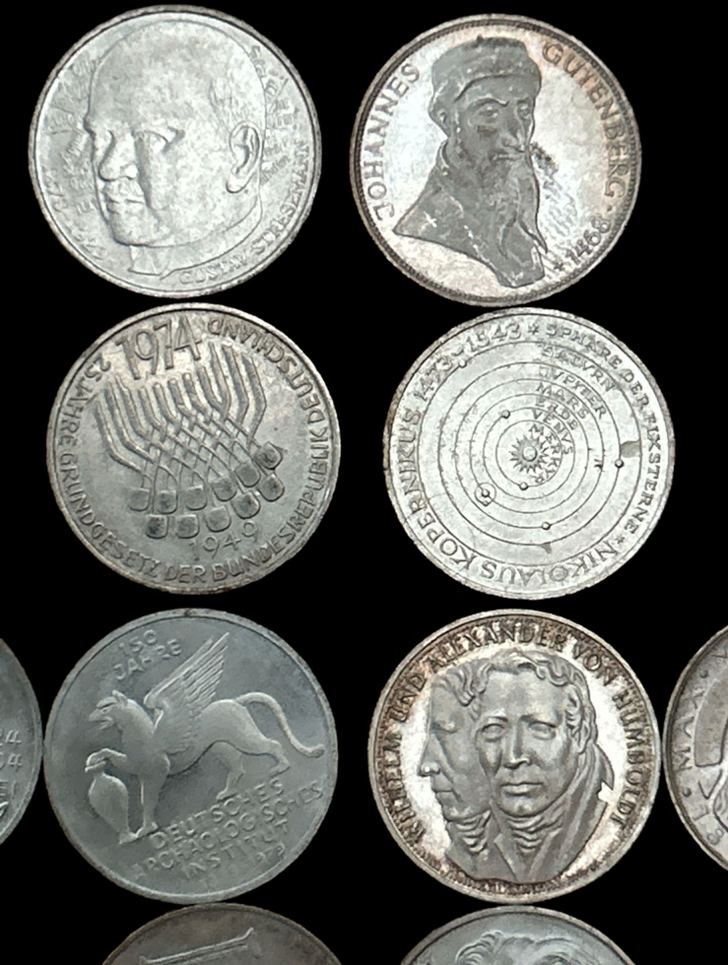 23x div 5 DM Sondermünzen, Silber, ca. 250 gr, Nennwert 62,50 Euro - Bild 5 aus 10