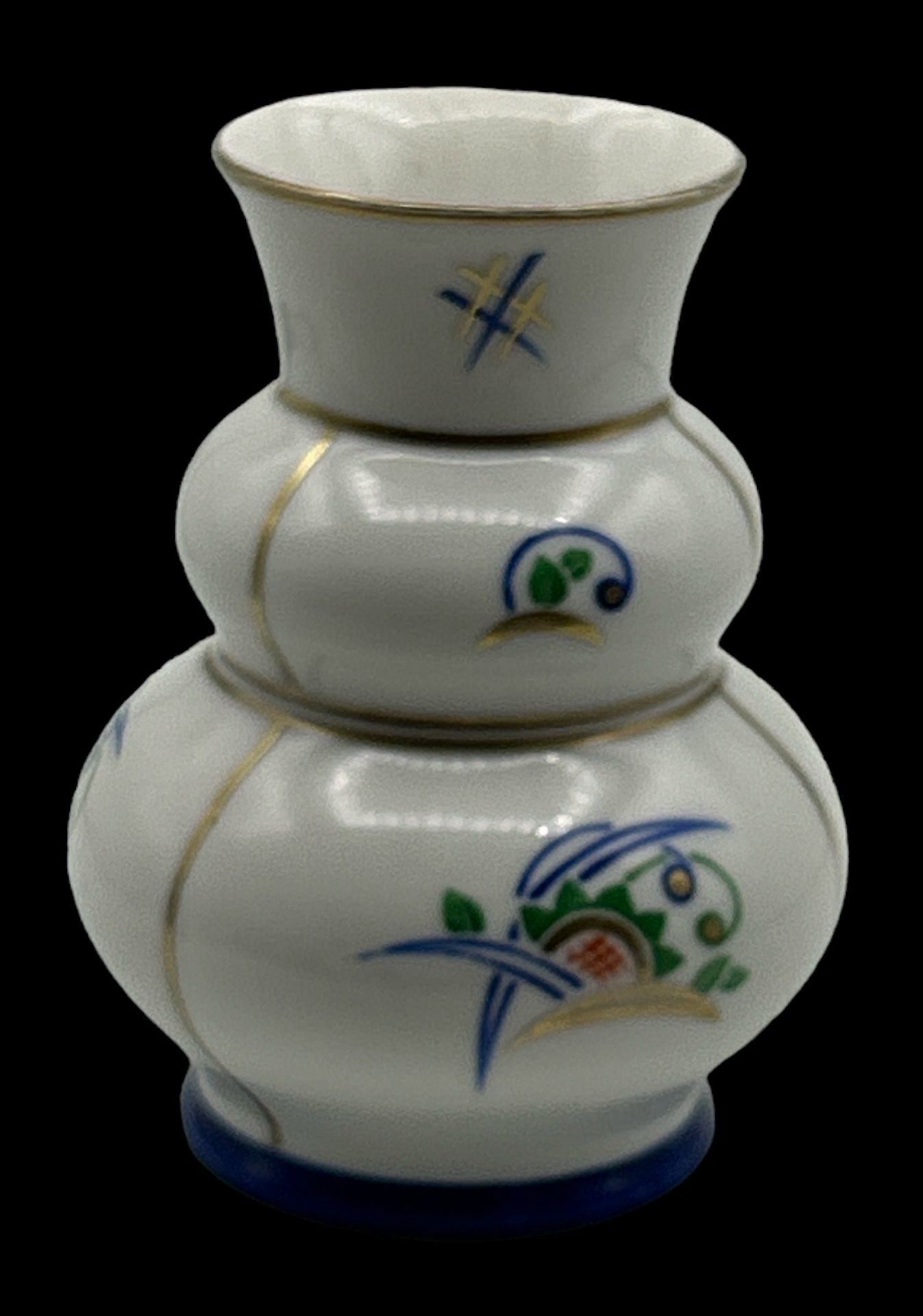 kl. Art Deco Vase "Hüttensteinach", Thüringen, Gebrauchsspuren, H-13 cm