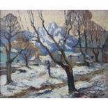 Gerhard GRAF (1883-1960), Winterlandschaft, Öl/Leinwand, gerahmt, RG 68 x 78cm.