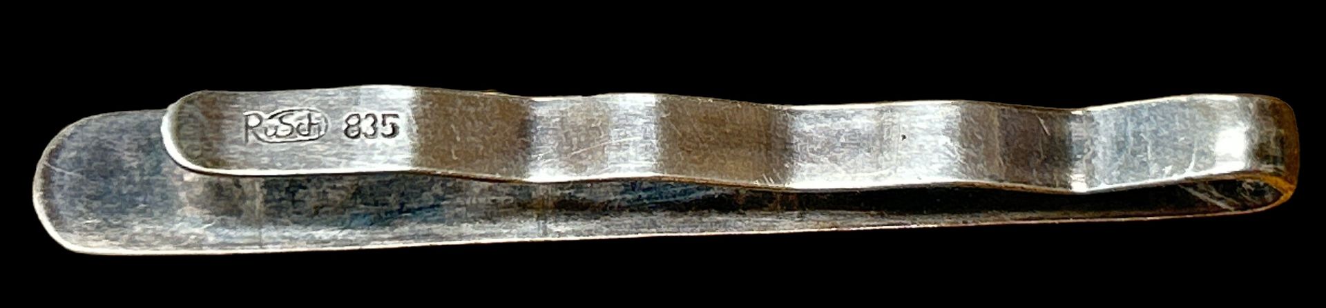 gr. Krawattenklammer, Silber-835- - Image 2 of 2