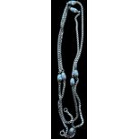 lange Silber-Halskette mit Zwischengliedern, L-ca. 8x4 cm, 21,74 gr.