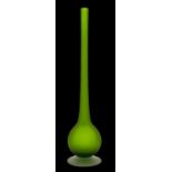 Murano solifleur Vase, grün mit klaren Stand  H-35 cm