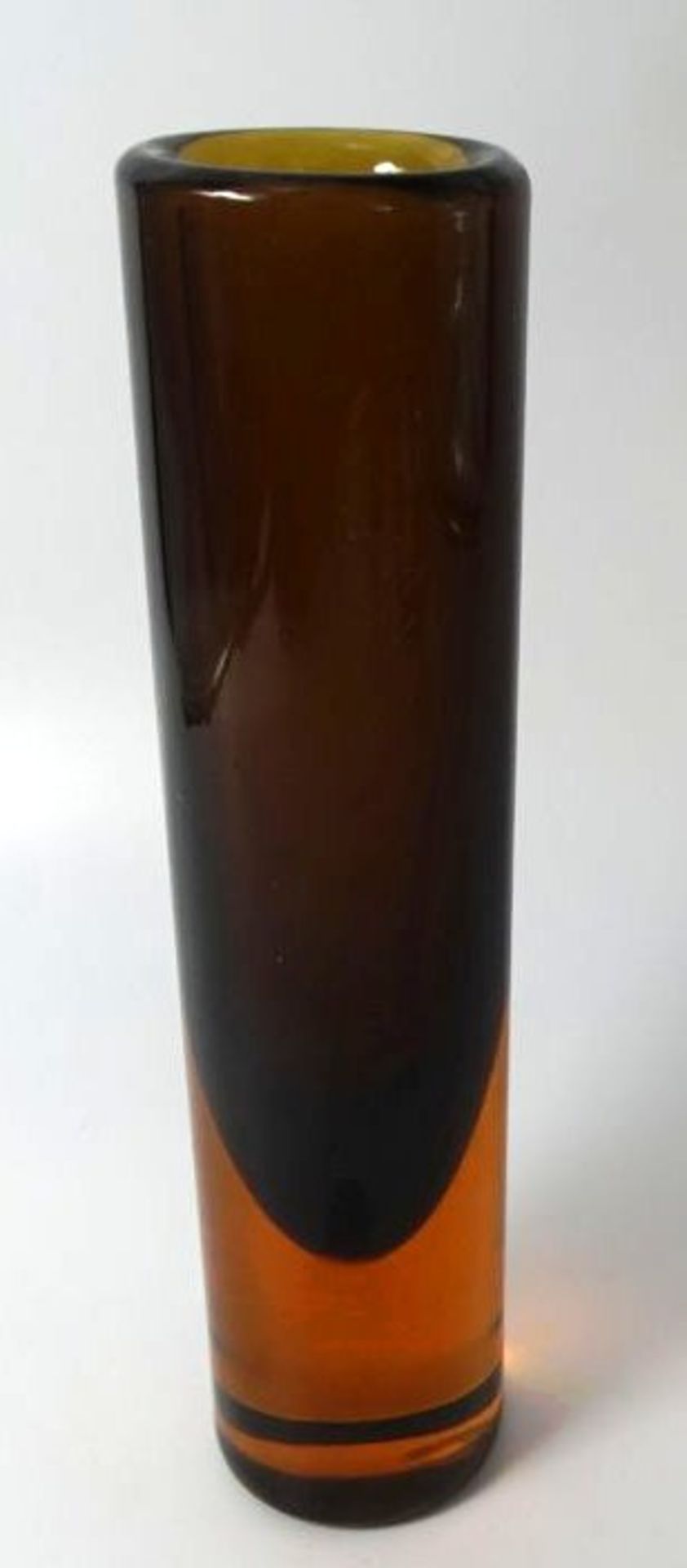 braune Murano Standgenvase, H-21 cm