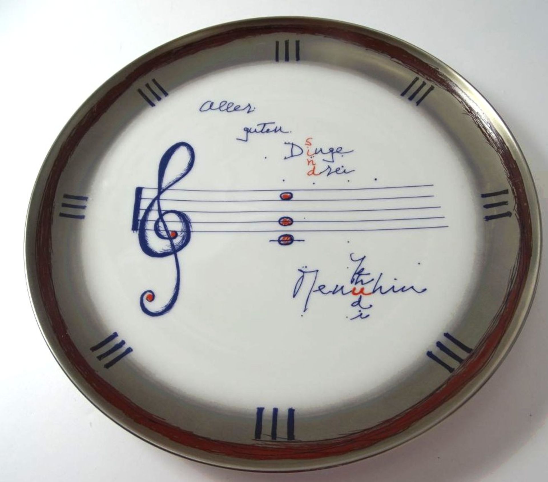 Rosenthal Künstlerteller Nr.10 in OVP, Yehudi Menuhin, D-26 cm, l.imitiert - Image 2 of 4