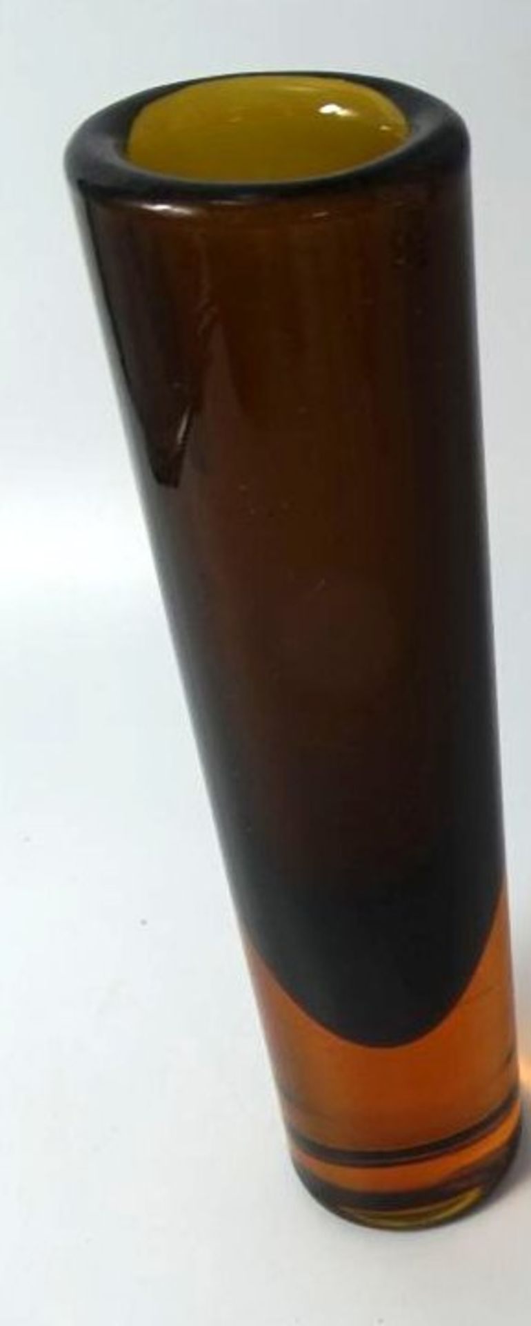braune Murano Standgenvase, H-21 cm - Bild 3 aus 4