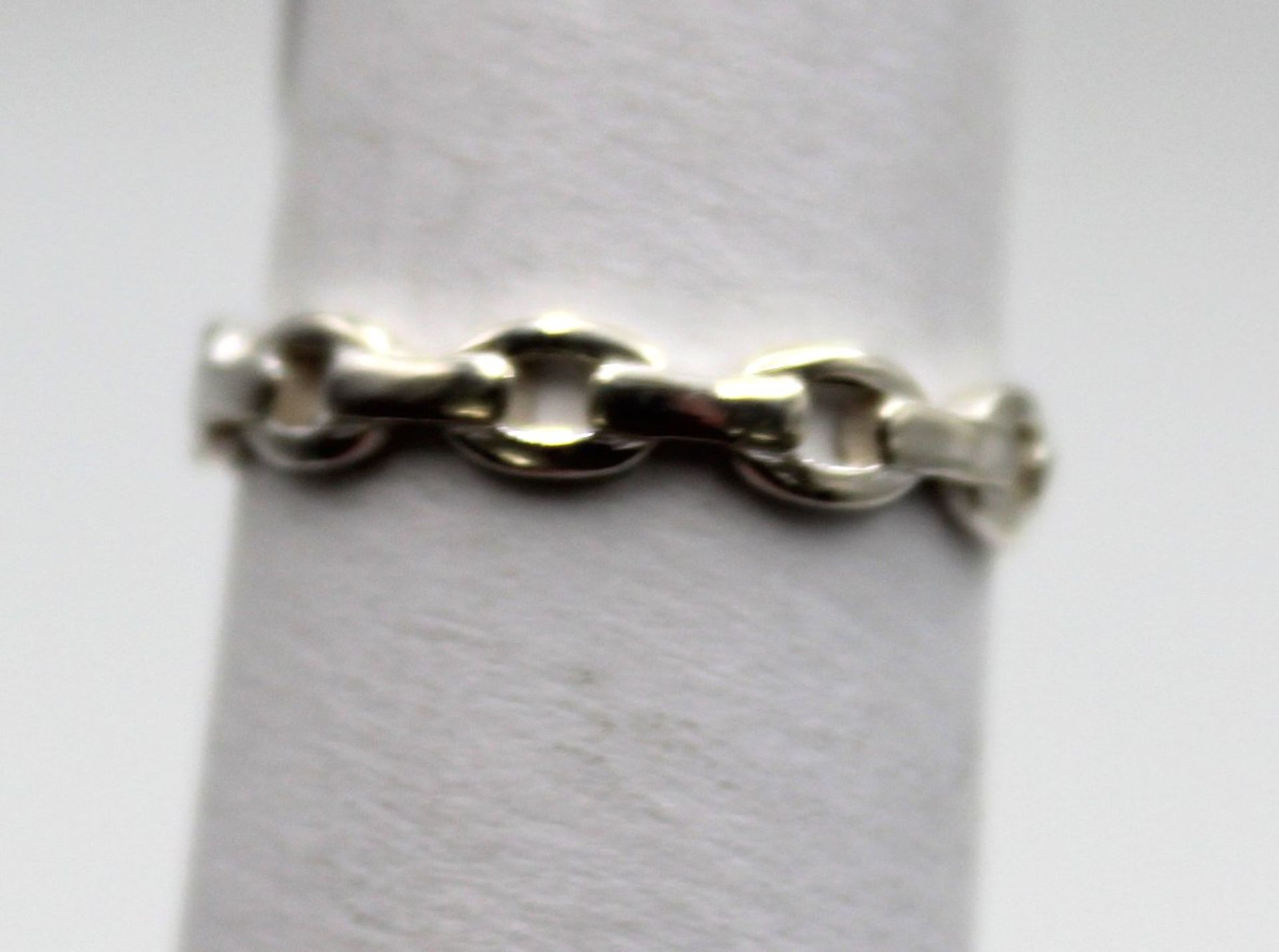 925er Silber-Ring, Kettenform, 1gr., offene Schiene - Bild 2 aus 3