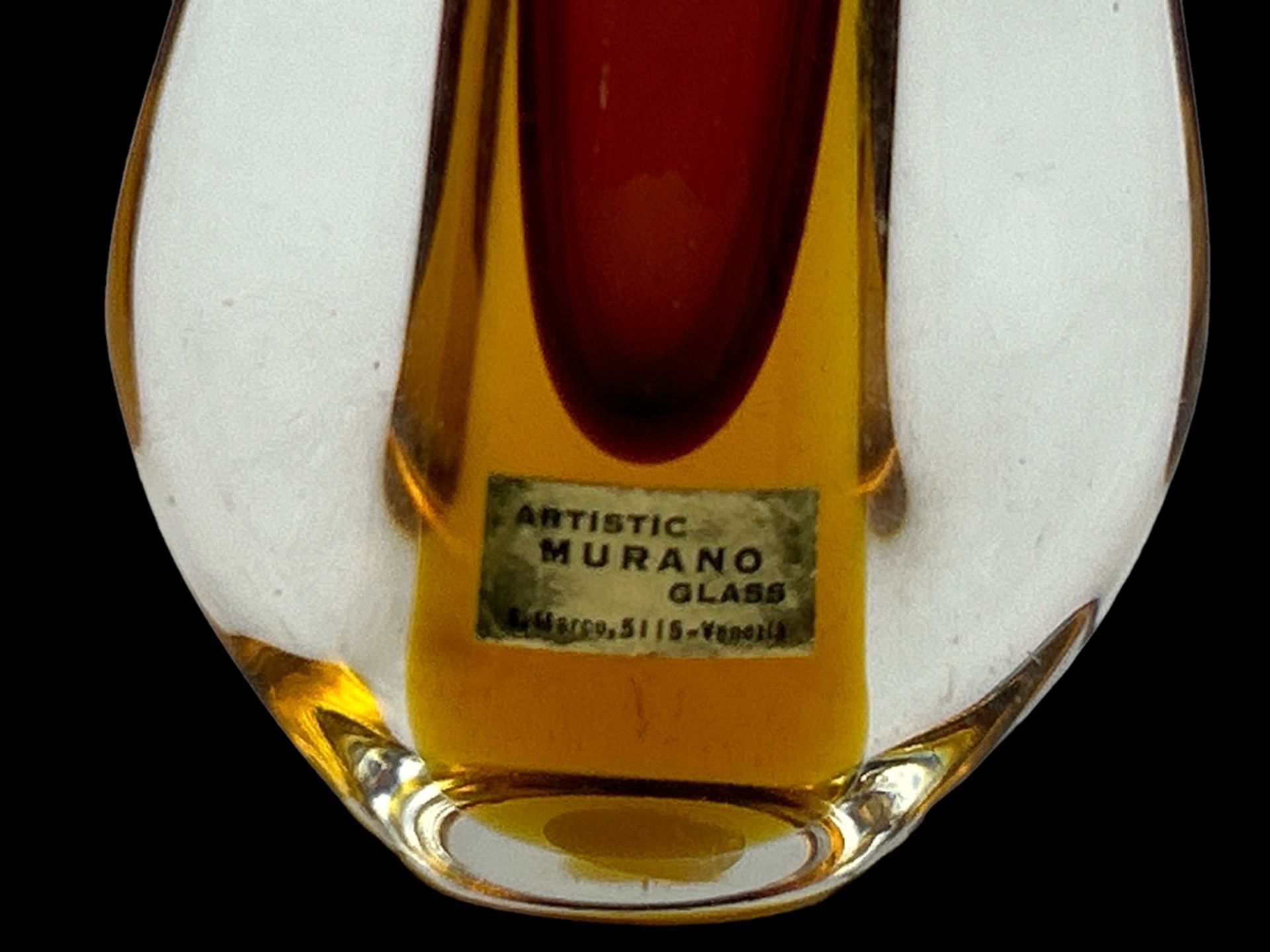 Murano Vase, orig. Etikett, H-25 cm - Image 3 of 4