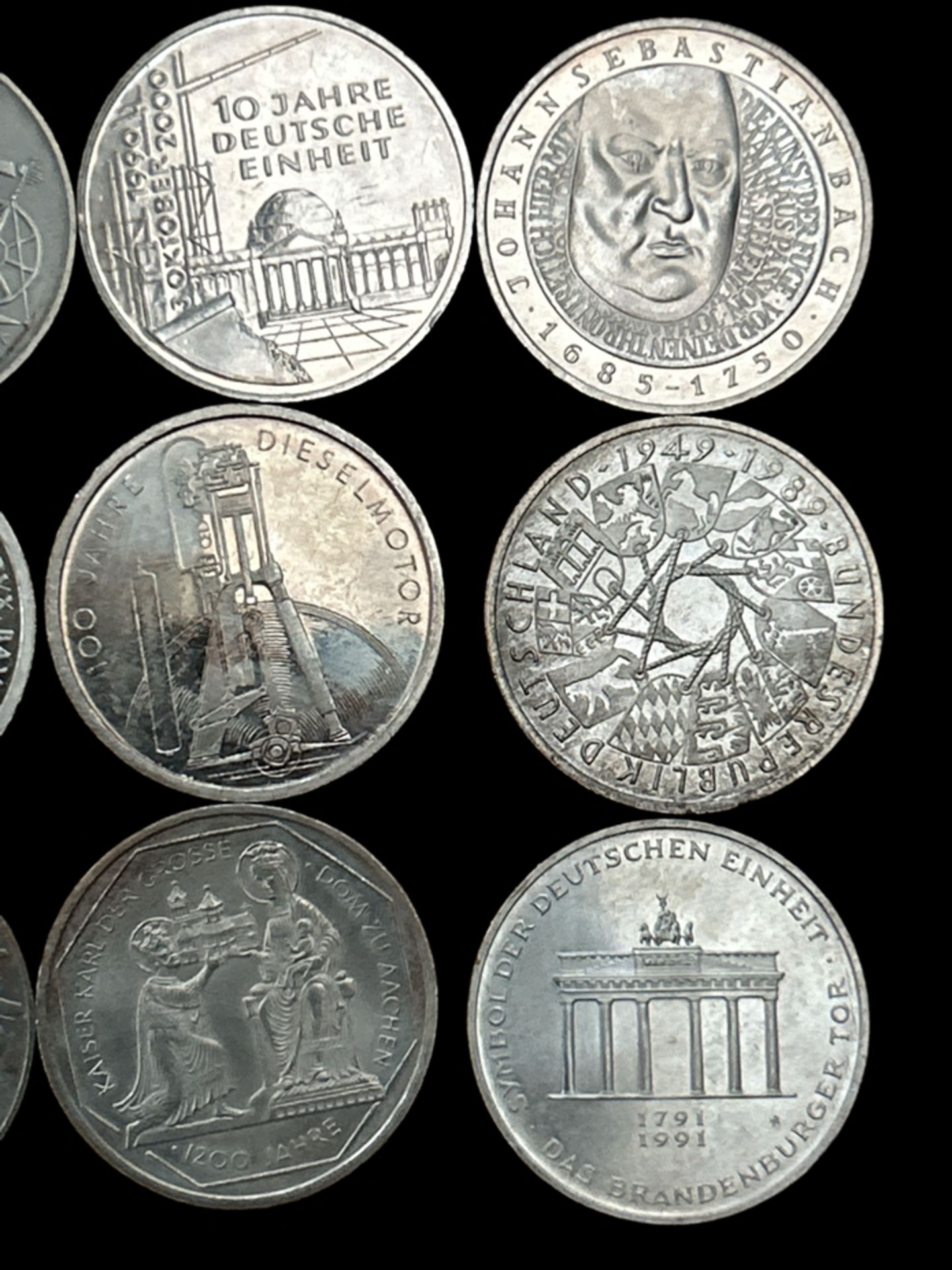 12x div.  10 DM Sondermünzen, Silber,  186 gr., Nennwert 60 € - Bild 2 aus 6