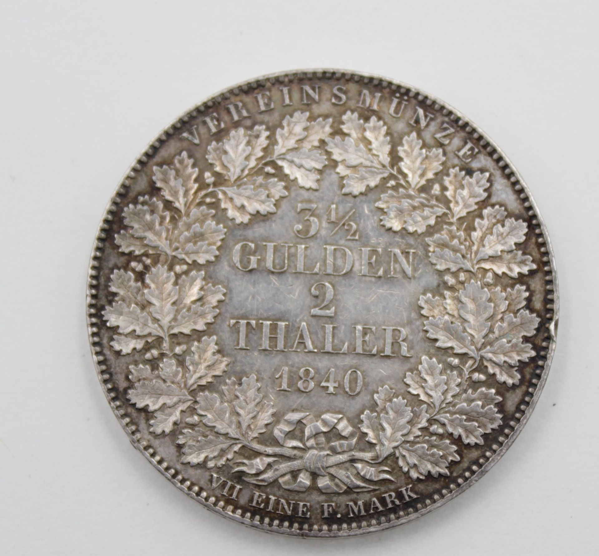 2 Thaler von 1840 , Frankfurt, Silber .