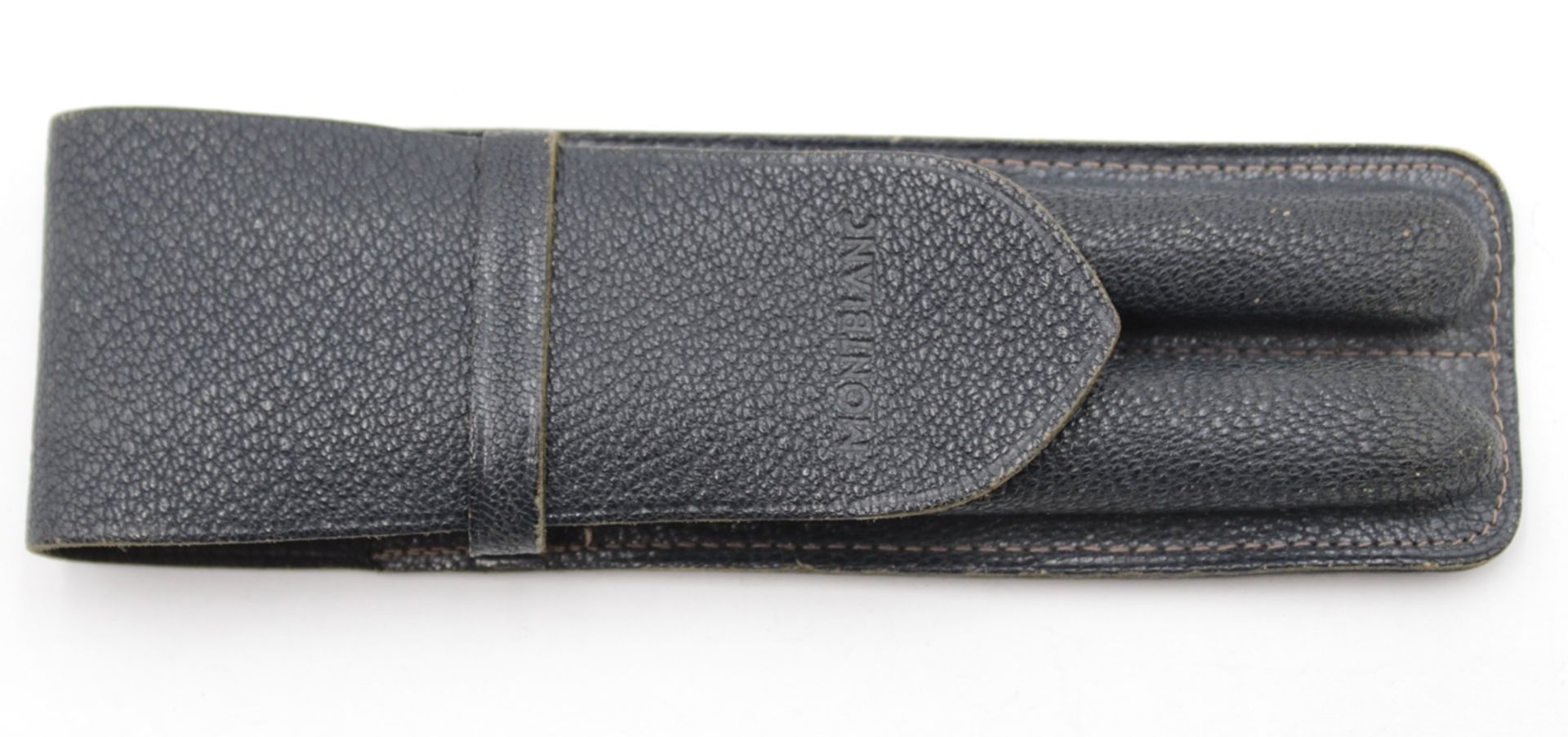 Leder-Etui, Montblanc, älter, ca. 12 x 4cm.