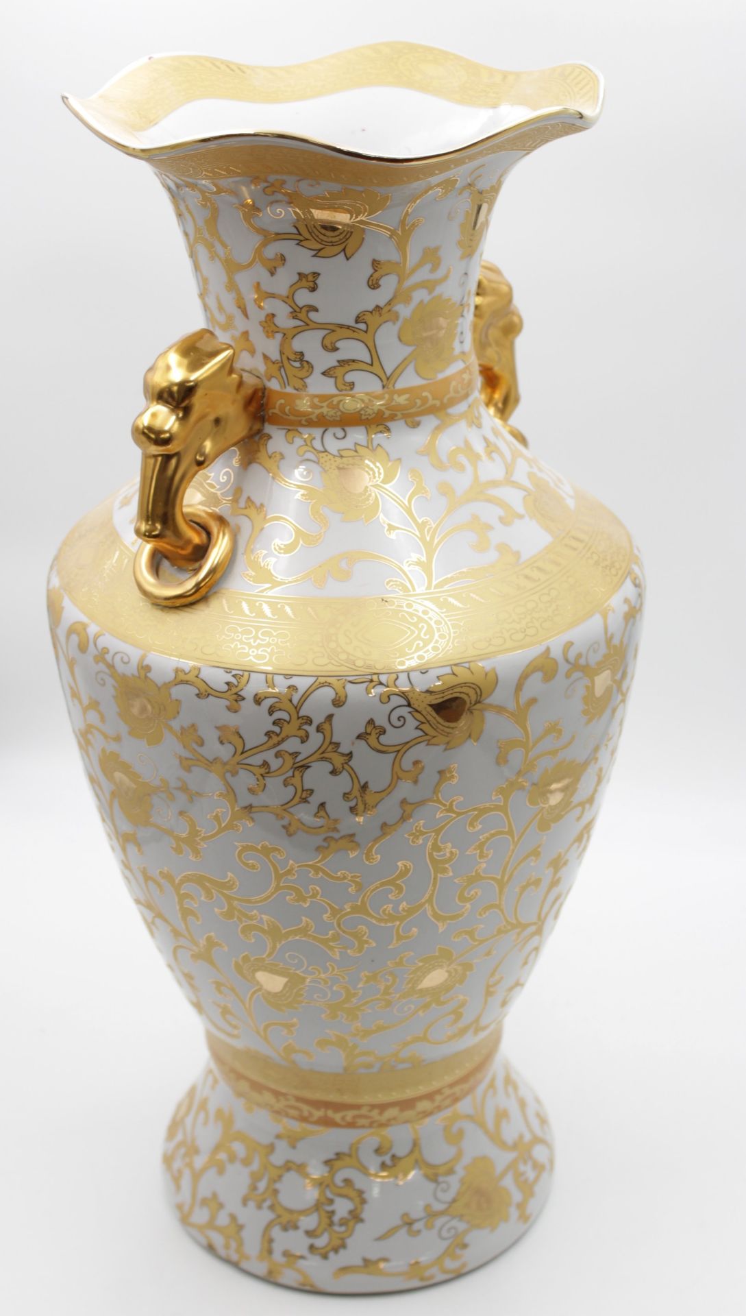 Bodenvase, aufwendiges Golddekor, gemarkt "Crown", H-60cm. - Bild 3 aus 6