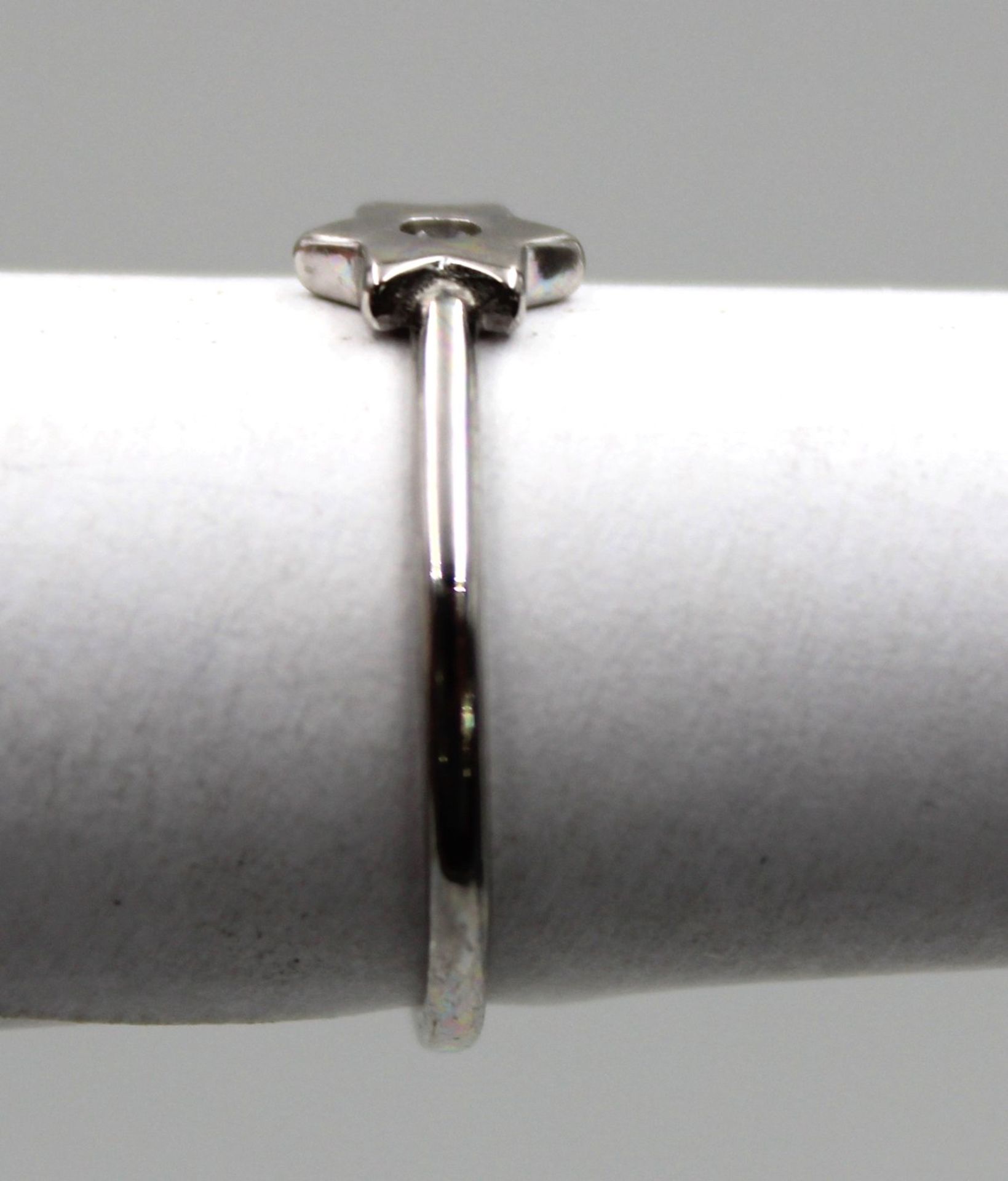 925er Silber Ring mit kl. Zirkon, 1,3gr., RG 55 - Image 3 of 3