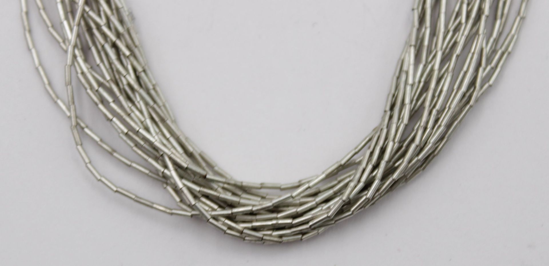 mehrreihiges Collier-Kette, Sterling, 18,3gr., L-45cm. - Bild 3 aus 4