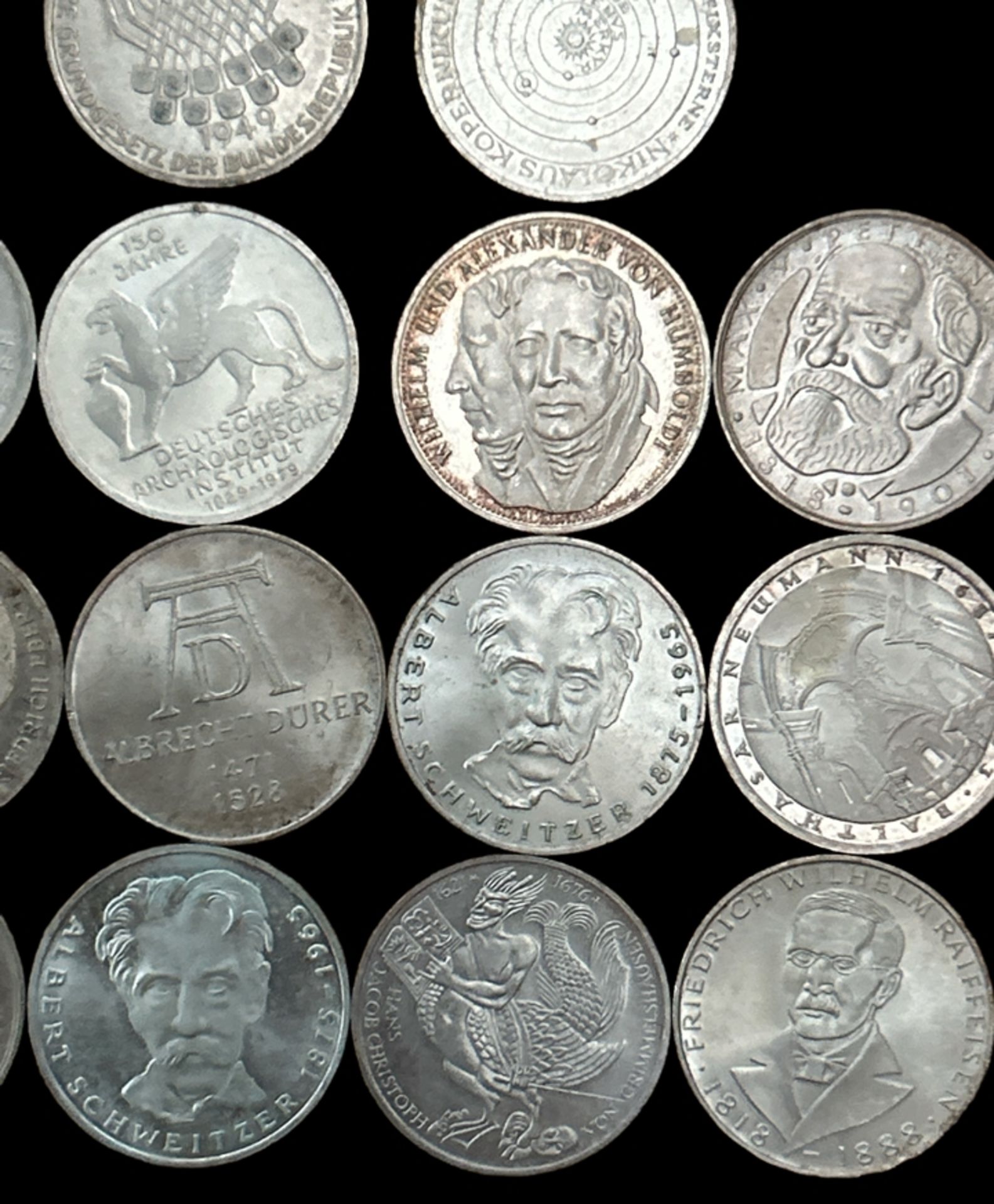 23x div 5 DM Sondermünzen, Silber, ca. 250 gr, Nennwert 62,50 Euro - Bild 4 aus 10