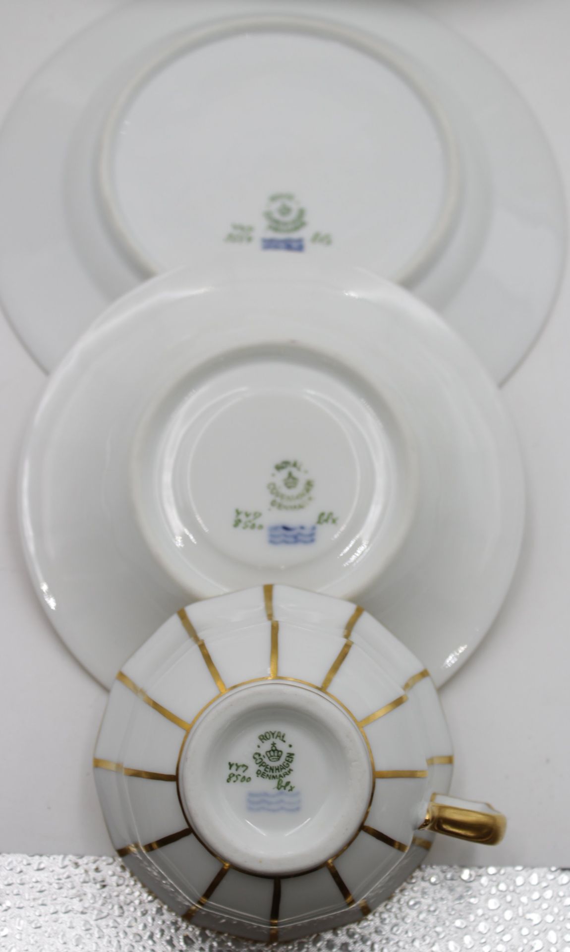 Kaffeeservice, Royal Copenhagen, Palace, Kaffeekern, kl. Tablett, Fussschale, 6x kompl. Gedecke, Ka - Bild 4 aus 5