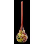 Murano Solifleur Vase, rot-bunt, H-29 cm