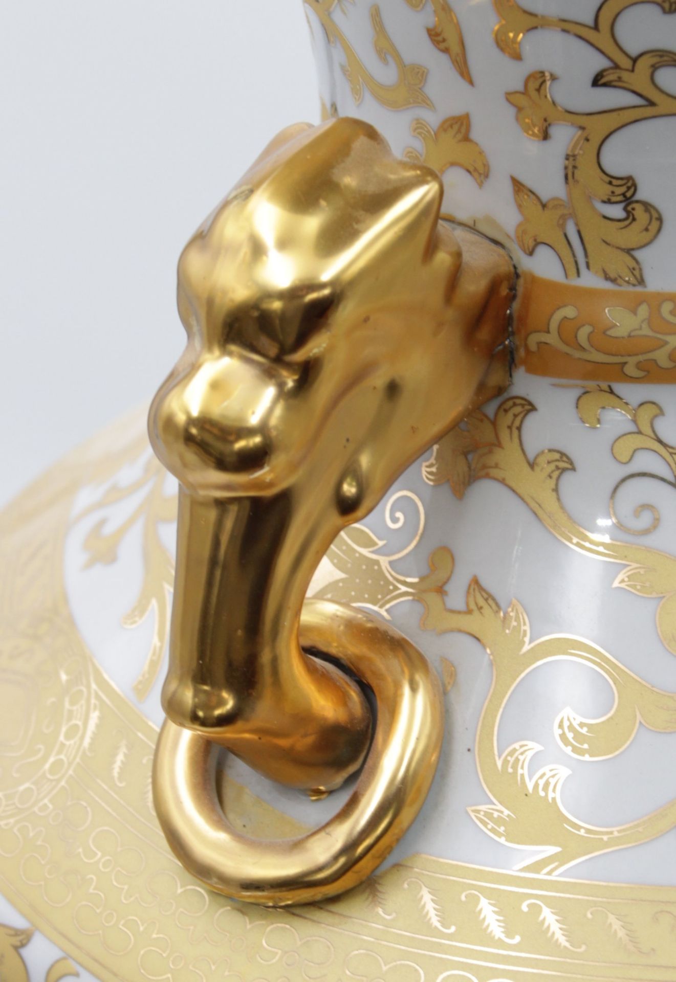 Bodenvase, aufwendiges Golddekor, gemarkt "Crown", H-60cm. - Bild 4 aus 6