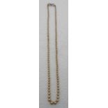 Modeschmuck-Perlenkette, 835er Silberschließe, L-46cm., älter