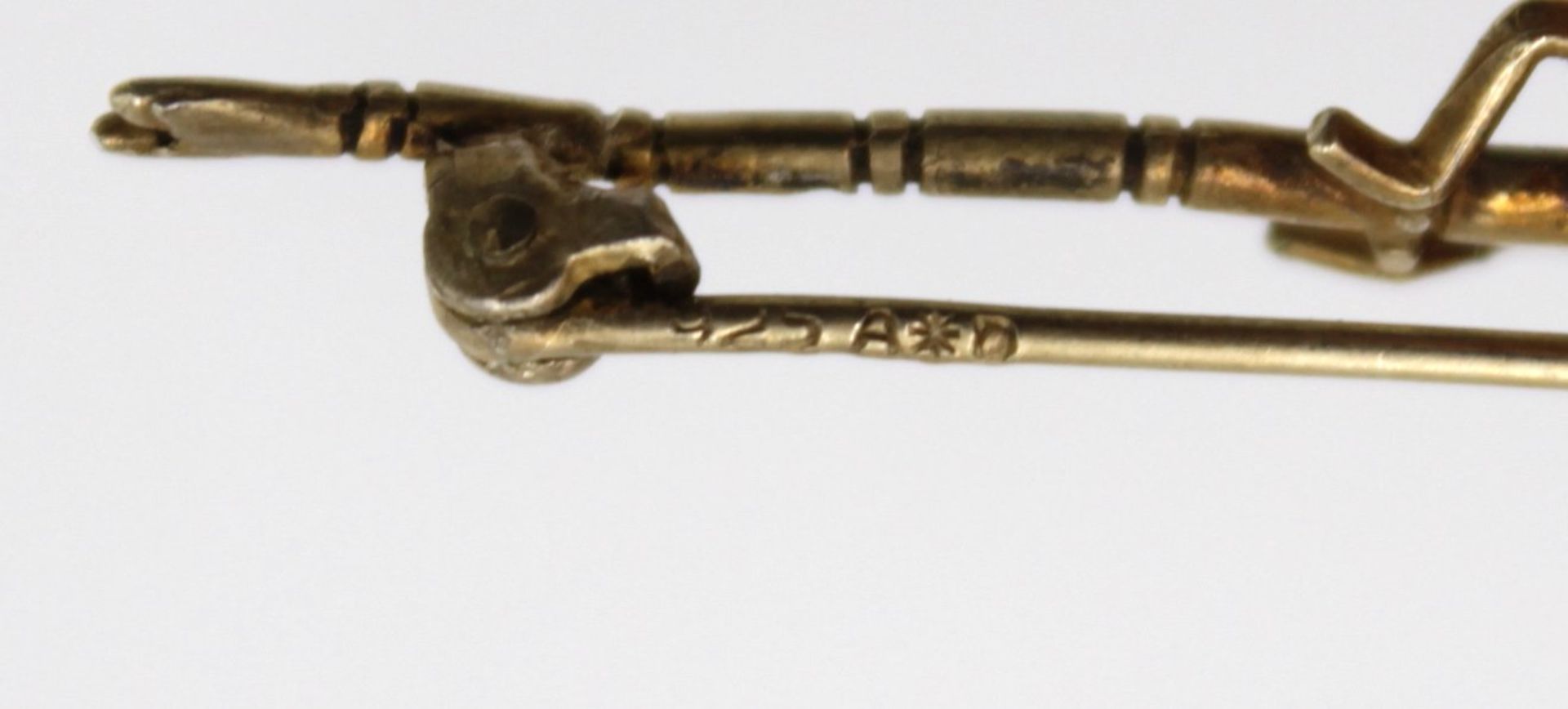 Brosche, Libelle, 925er Silber vergoldet, 3gr., ca. 4 x 4cm. - Image 3 of 3