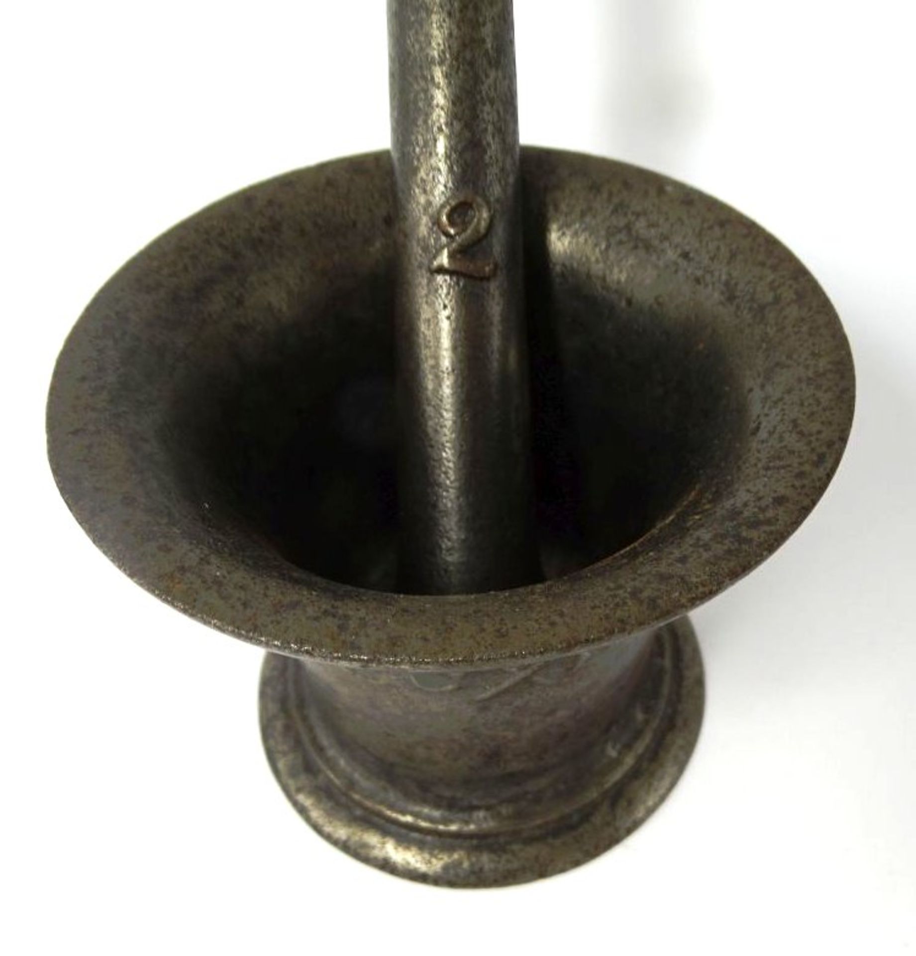 kl. antiker Eisenmörser mit Pistill, 19.Jhd., H-7 cm - Bild 6 aus 7