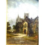 Arthur Foley (1818-1874) "altes Haus" Öl/Leinen, u.li. signiert, verso schwer lesbar Leinen beschri
