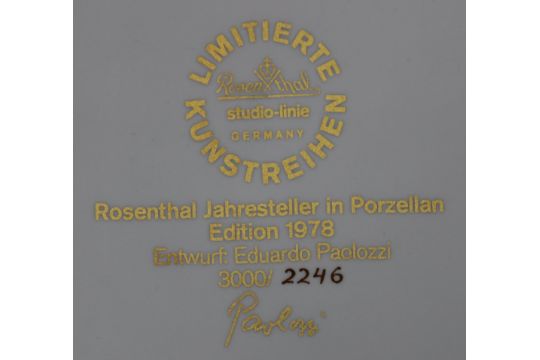 Rosenthal Jahresteller, Eduardo Paolozzi, 1978, orig. Karton, 34 x 34cm - Bild 6 aus 6