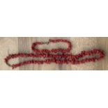 Korallenkette und Amkette, 46 und 19 cm