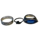 3x div. Silberringe-925-, 23 gr.