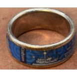 Silberring-925- "Zebra" Design, Stadtring Cuxhaven, RG 67, 9,9 gr