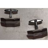 Paar Silber-800- Manchettenknöpfe in Kasten, zus. 12,5 gr