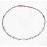 835er Halskette, geflochten, 22gr., L-45cm