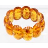 Zugarmband, wohl geklärter Bernstein?. 49gr., B-3,2cm