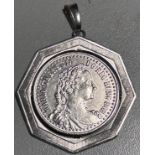 Silber-835- Anhänger, verkleinerter Maria Theresientaler, D- ca. 3,6 cm, 12,4 gr