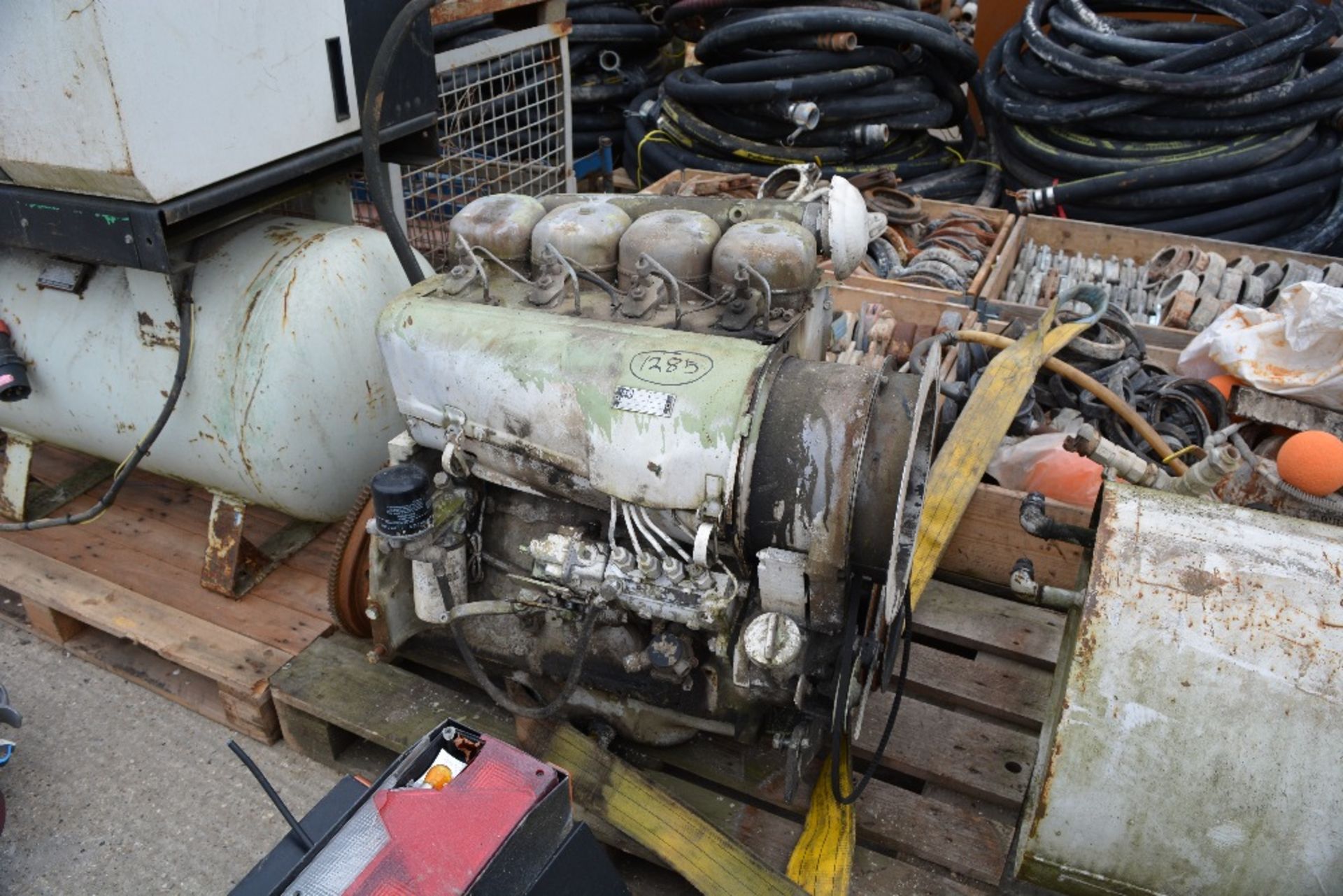 DEUTZ 4 CYL DIESEL ENGINE (WAS RUNNING WHEN REMOVED), ID: PL-15677, RUISLIP PLANT HIRE LTD. *