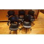 LOT - HERMAN MILLER CAPER MULTIPURPOSE OFFICE CHAIR (5 UNITS TOTAL) (2 UNITS HAVE DAMAGED ARMS)