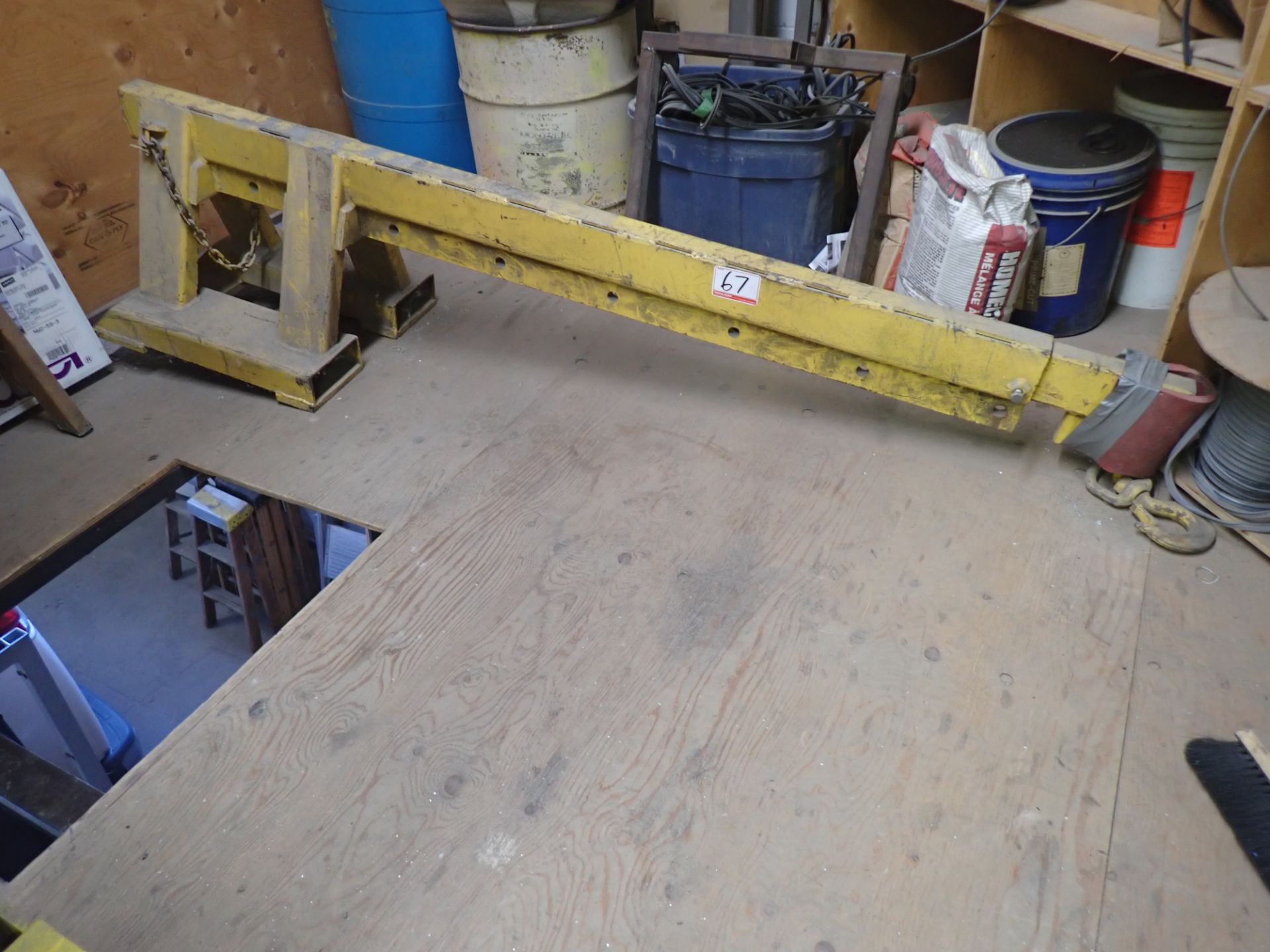 GENERAL APPROX 7'L STEEL FORKLIFT EXTENSION BOOM