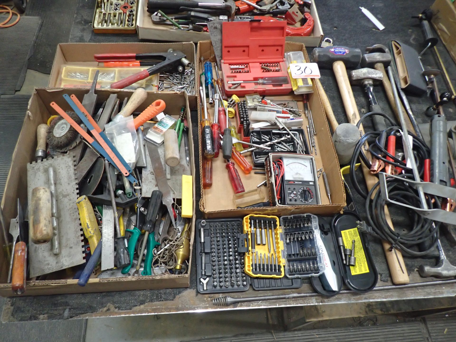 LOT - TROWELS, HAMMERS, STAMPS, ETC - Image 2 of 6