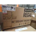 BROIL KING REGAL S-420 BUILT-IN 4-BURNER NATURAL GAS BBQ W/ STAINLESS STEEL GRID (NEW IN BOX) (