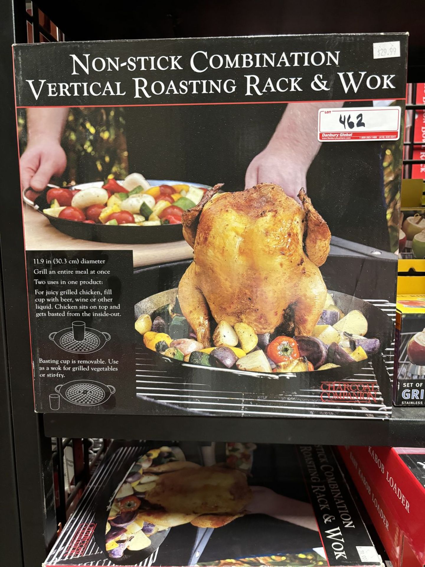 UNITS - CHARCOAL COMPANION NON-STICK COMBINATION VERTICAL ROASTING RACK & WOK (RETAIL $29.99 EA)