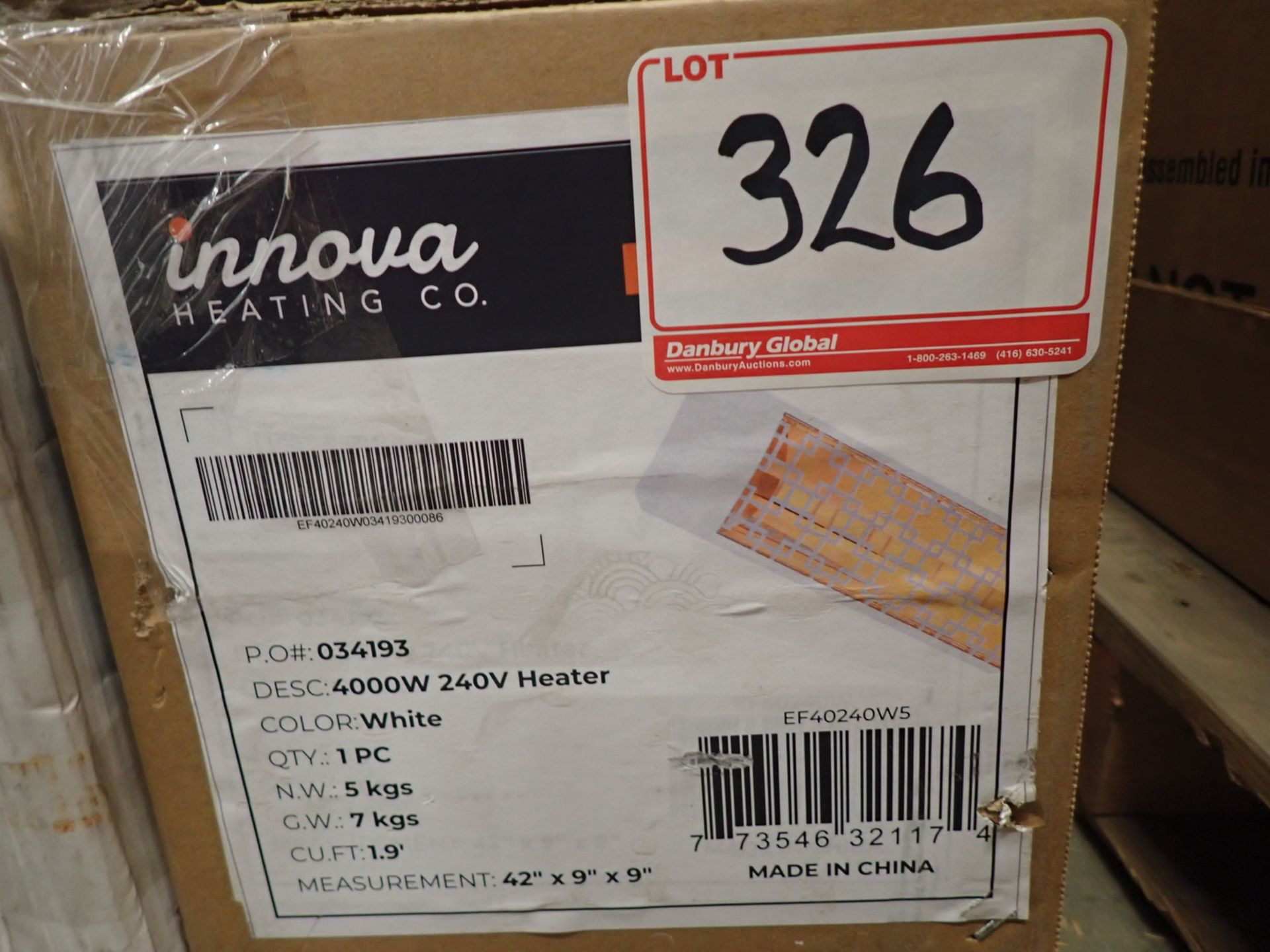 INNOVA HEATING CO. 4000W 240V HEATER WHITE (RETAIL $789.99 EA)