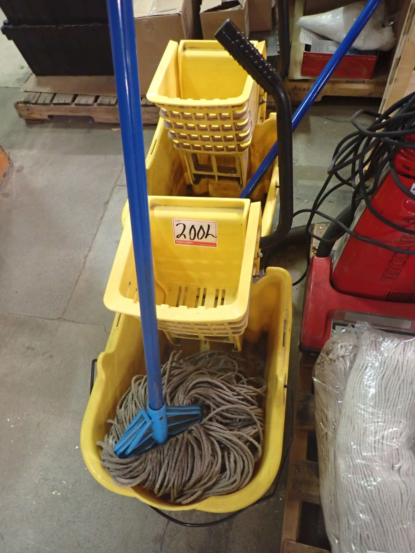 LOT - MOPS & PAILS, VACUMS, SIGNS - Image 2 of 4