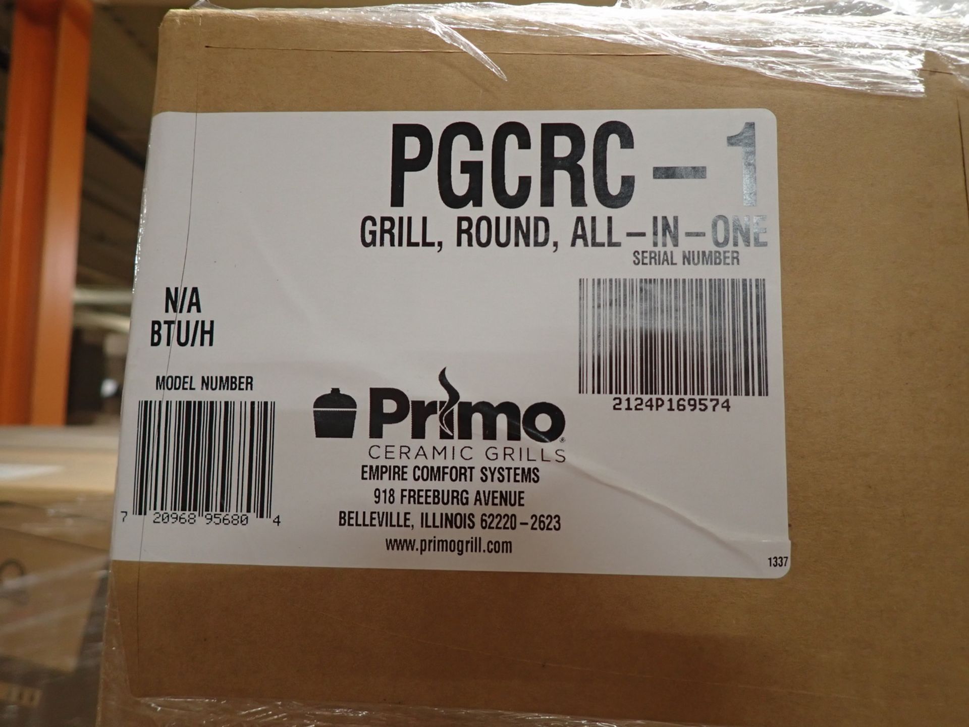 PRIMO PGCRC-1 ROUND CERAMIC ALL-IN-ONE KAMADO EGG CHARCOAL GRILL & SMOKER C/W STAND & SHELVES (NEW - Image 2 of 2