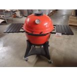 KAMADO JOE KETTLE JOE 22" CERAMIC ALL-IN-ONE CHARCOAL GRILL / SMOKER C/W CART & SHELVES (NEW IN BOX)