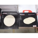 LOT - PRIMO ROUND & OVAL CERAMIC HEAT DEFLECTOR PLATES - (1) 15" XL & (2) LARGE