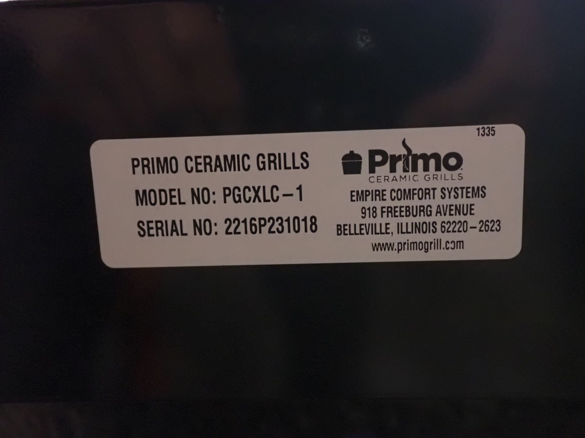 PRIMO PGCXLH OVAL X-LARGE CERAMIC EGG CHARCOAL GRILL & SMOKER C/W HEAVY DUTY PORTABLE STAND (MSRP $ - Image 4 of 4