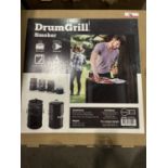 UNITED BARREL DRUM GRILL SMOKER (NEW IN BOX)